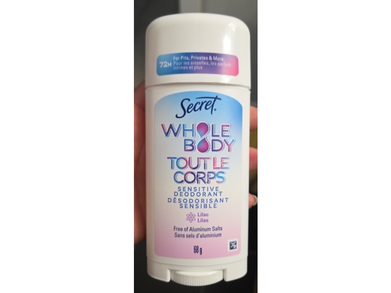 Secret Whole Body Toutle Corps Deodorant, Lilac, 68 g