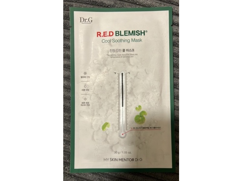 Dr.G R.E.D Blemish Cool Soothing Mask, 1.05 oz/30 g, Pack Of 10