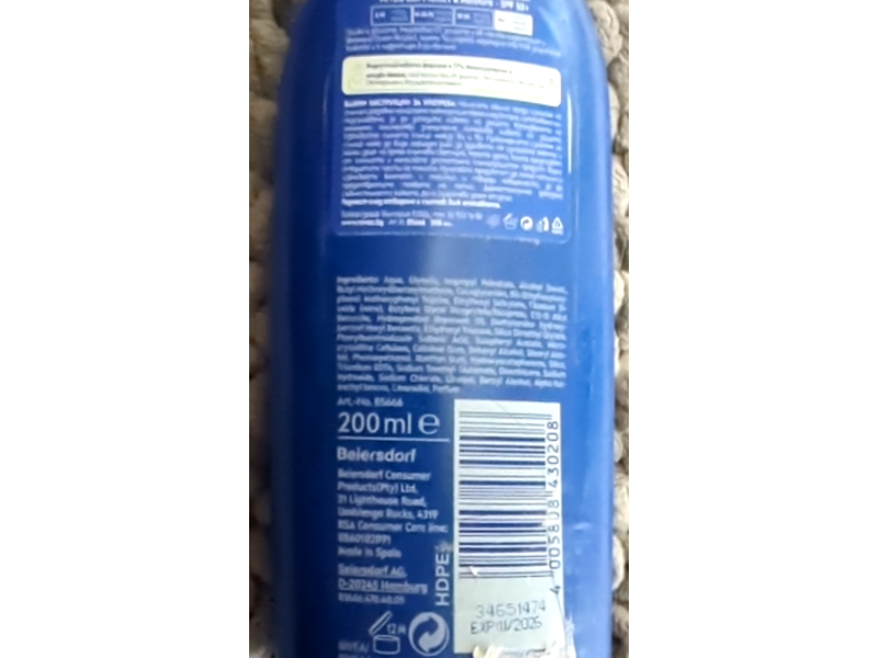 Nivea Sun Protect & Moisture Sun Lotion, SPF 50+, 200 mL