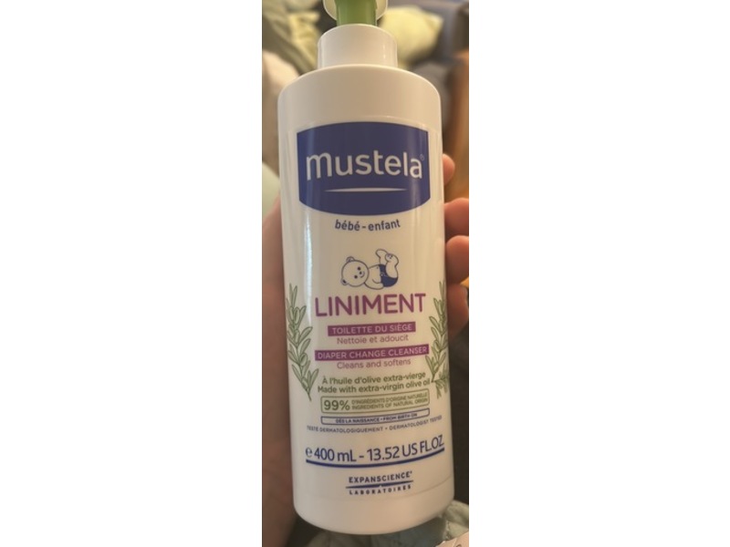 Mustela Liniment Diaper Change Cleanser, 13.52 fl oz/400 mL