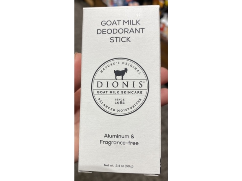Dionis Goat Milk Deodorant Stick, 2.4 oz/68 g
