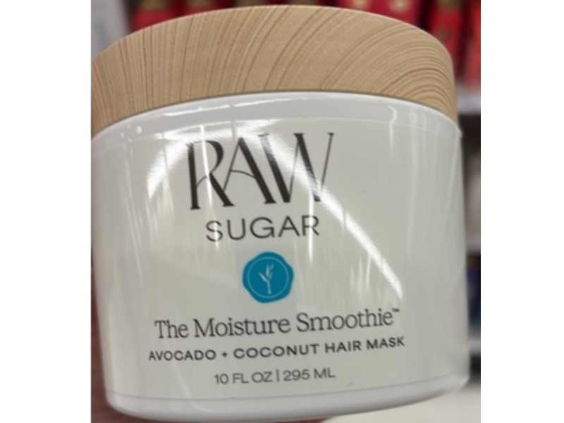 Raw Sugar The Moisture Smoothie Hair Mask, Avocado+Coconut, 10 fl oz/295 ml