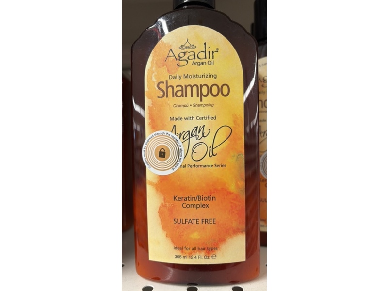 Agadir Daily Moisturizing Shampoo, Argan Oil, 12.4 fl oz/366 mL