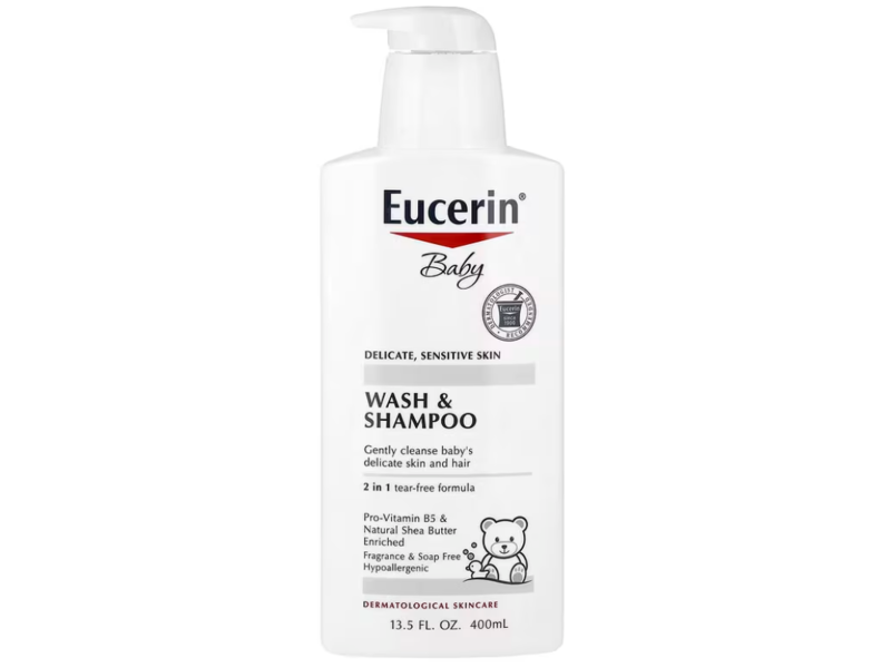 Eucerin 2 In 1 Baby Wash & Shampoo, 13.5 fl oz/400 mL