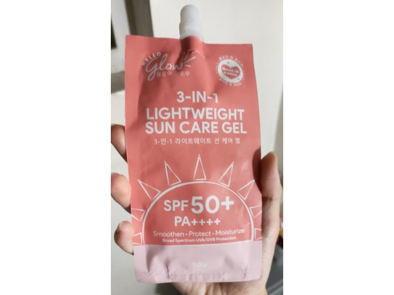 Hello Glow 3-In-1 Lightweight Sun Care Gel, SPF 50+ PA++++, 50 g