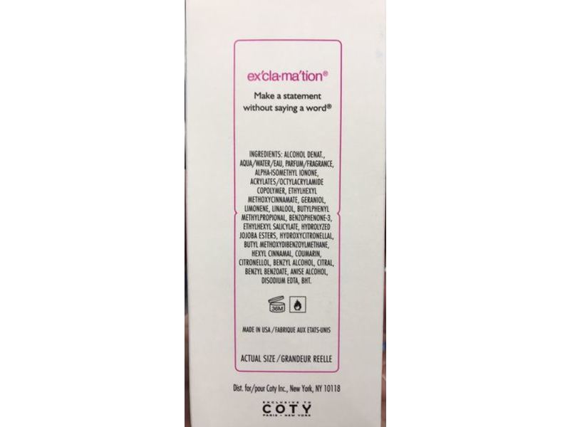 Ex'cla-ma'tion Cologne Spray, 0.37 fl oz/11 mL
