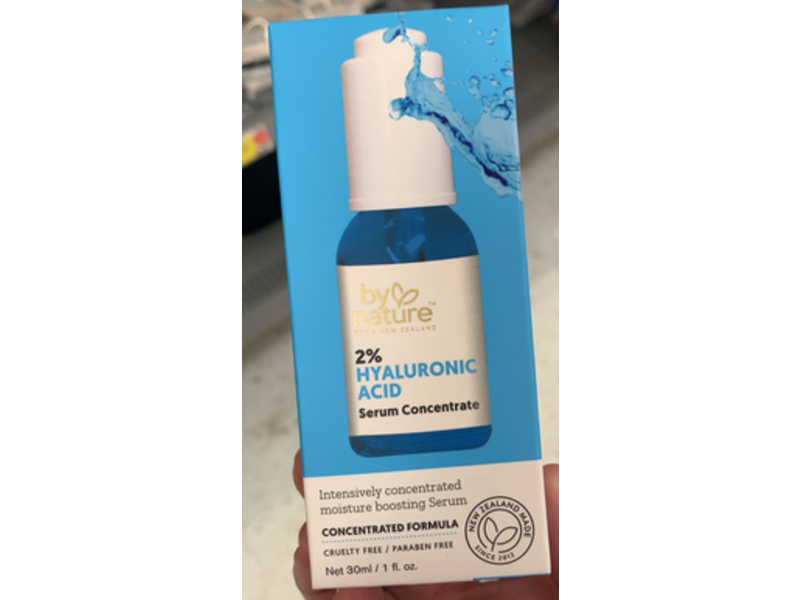 By Nature Intensively Concentrated Moisture Boosting Serum, 2% Hyaluronic Acid, 1 fl oz/30 mL