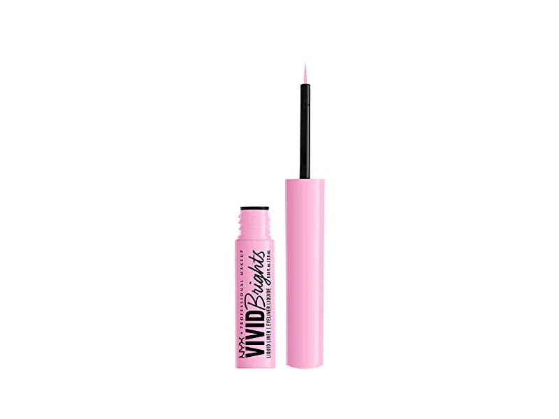 NYX Vivid Brights Liquid Liner, Sneaky Pink, 0.06 fl oz/2.0 mL