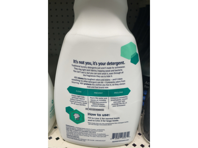 Hex Performance Laundary Detergent, 50 Loads, 50 fl oz/147 L