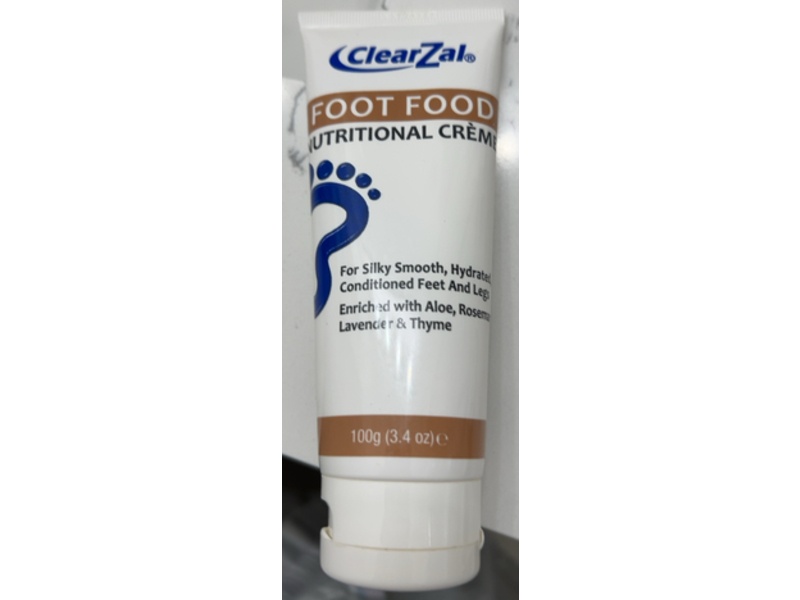 ClearZal Foot Food Nutritional Cream, 3.4 oz/100 g
