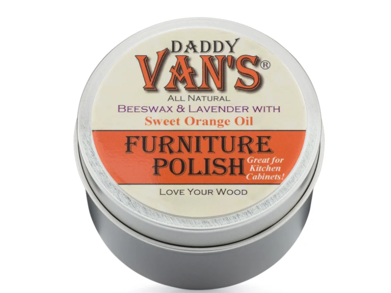 Daddy Van's All Natural Beeswax Furniture Polish, Sweet Orange Oil, 5 oz
