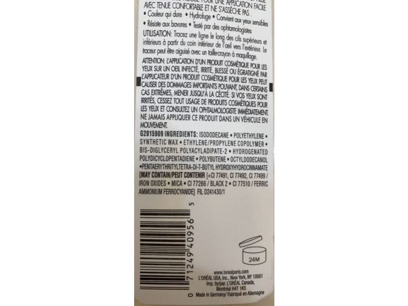 L'Oreal Paris Age Perfect Satin Glide Eyeliner, 104 Charcoal Charbon, 0.012 oz/350 mg