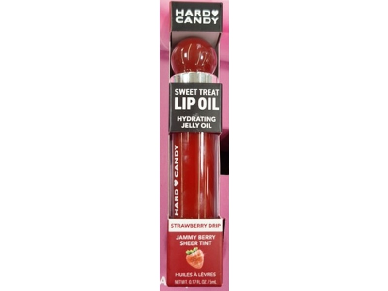 Hard Candy Sweet Treat Lip Oil, Strawberry Drip, 0.17 fl oz/5 mL