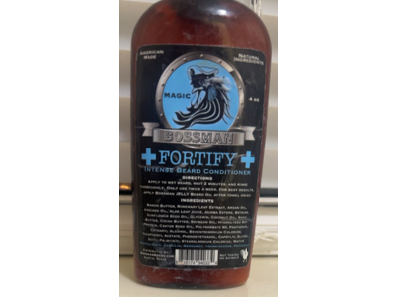 Bossman Fortify Intense Beard Conditioner, Magic Scent, 4 oz