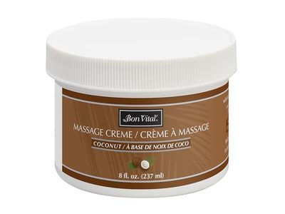 Bon Vital' Coconut Massage Creme, Coconut, 8 fl oz/237 mL