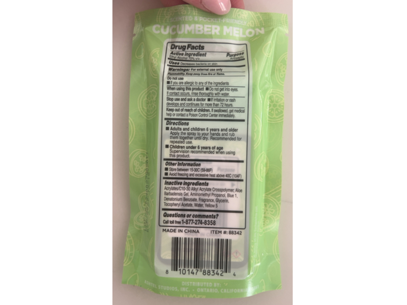 Smart Care Hand Sanitizer, Cucumber Melon, 1.35 fl oz/40 mL