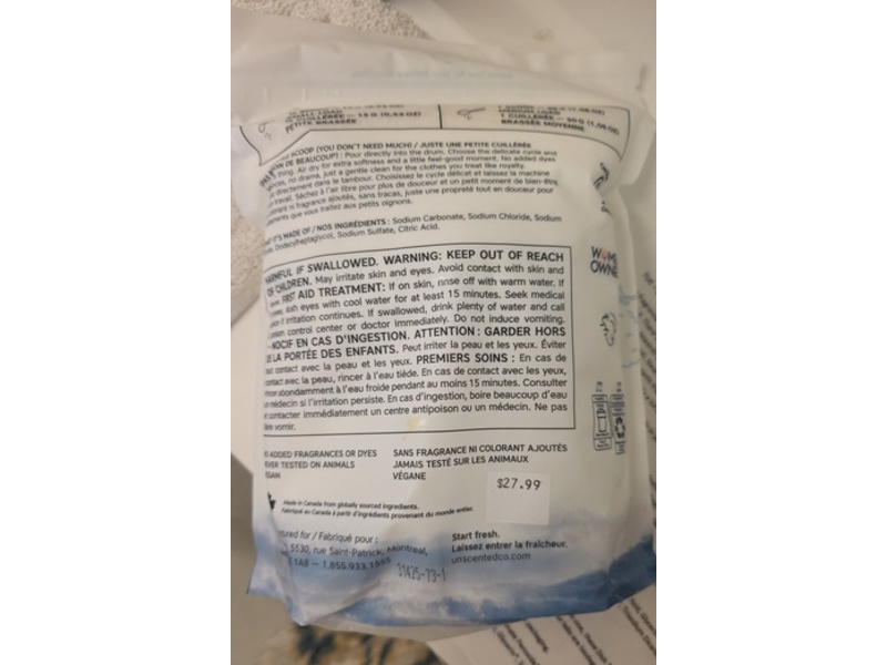 The Unscented Company Delicate Laundry Powder, 1 Kg