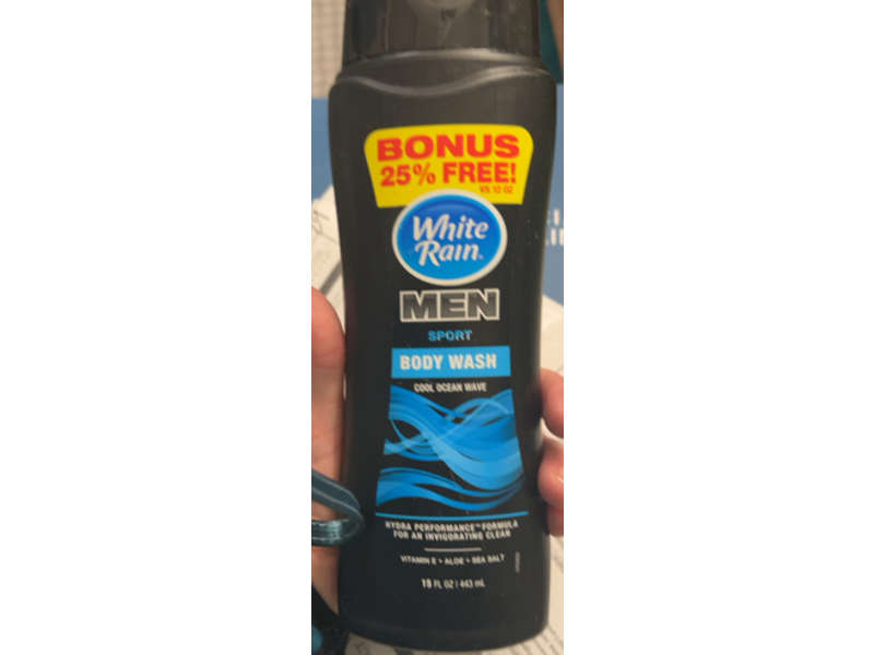 White Rain Men Sport Body Wash Cool Ocean Wave, 15 fl oz/443 mL