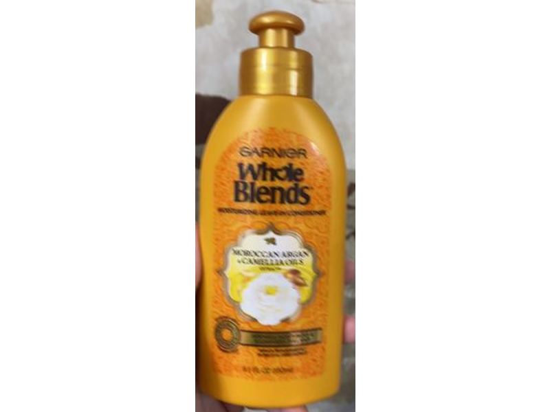 Garnier Whole Blend Moisturizing Leave-In-Conditioner, Moroccan Argan & Camellia Extract, 5.1 fl oz/150 mL