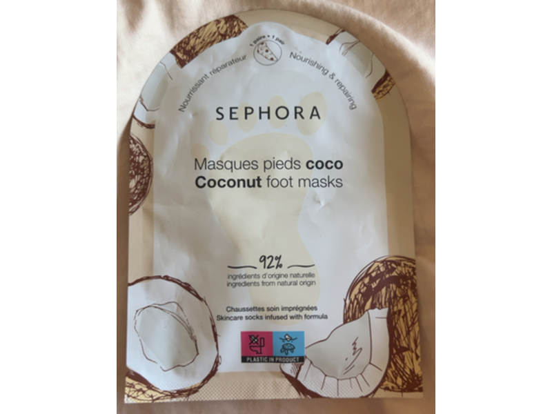 Sephora Collection Foot Masks, Coconut, 1 Pair