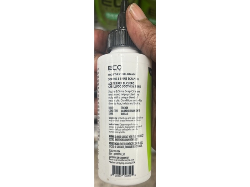 Eco Style Soothe & Shine Scalp Oil, Olive Oil, 4 fl oz/118 mL