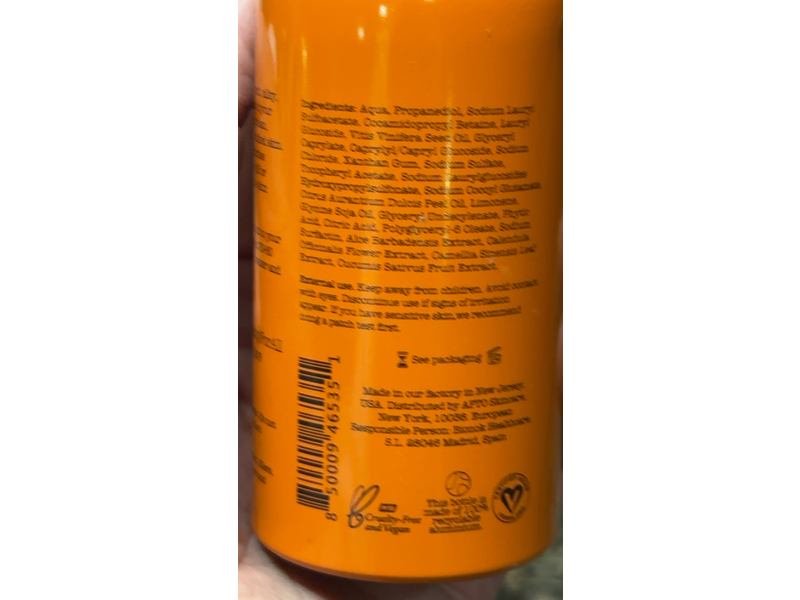 Apto Skincare Orange Blossom Cleanser, Grapeseed Oil, 4 fl oz/120 mL