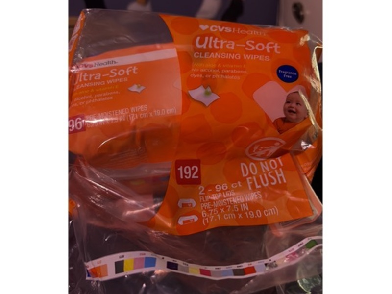 CVS Health Ultra-Soft Cleansing Wipes, 96 Count, Pack Of 2