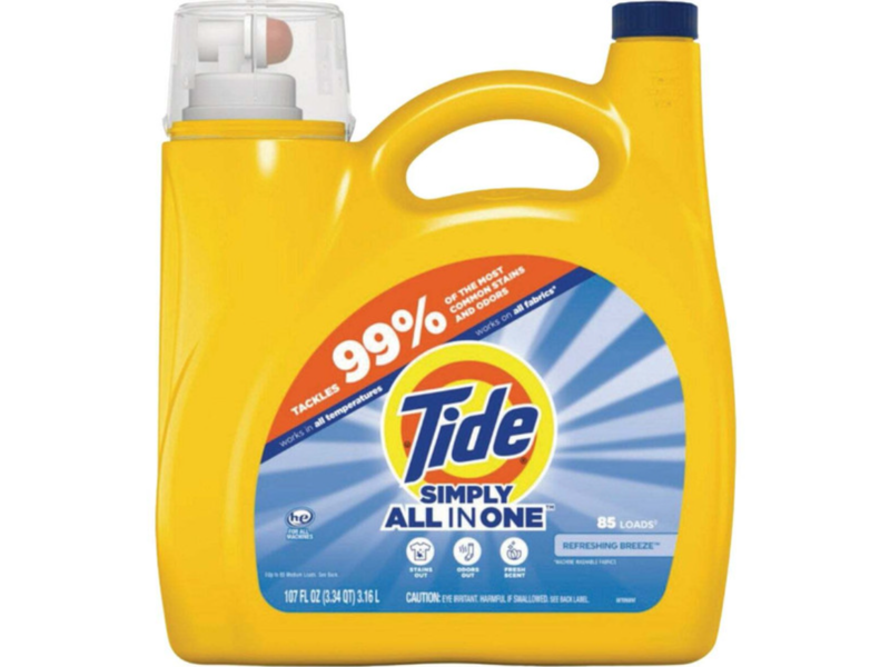 Tide Simply All In One, Refreshing Breeze, 107 fl oz/3.16 L, 85 Loads