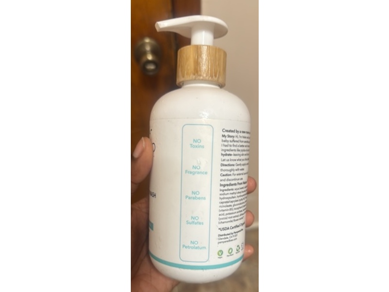 Pampered Bee Natural Shampoo + Body Wash, Unscented, 12 fl oz/354 mL