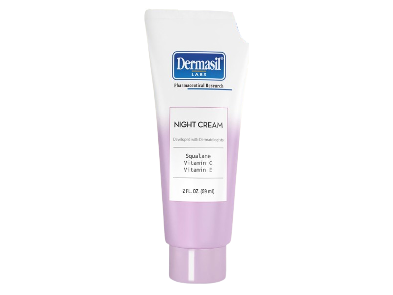 Dermasil Labs Night Cream, Squalane, Vitamin C, Vitamin E, 2 fl oz/59 mL, Pack Of 3