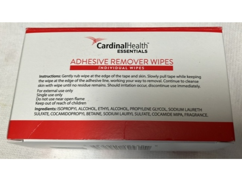 Cardinal Health Essentials Adhesive Remover Wipes, 75 Count