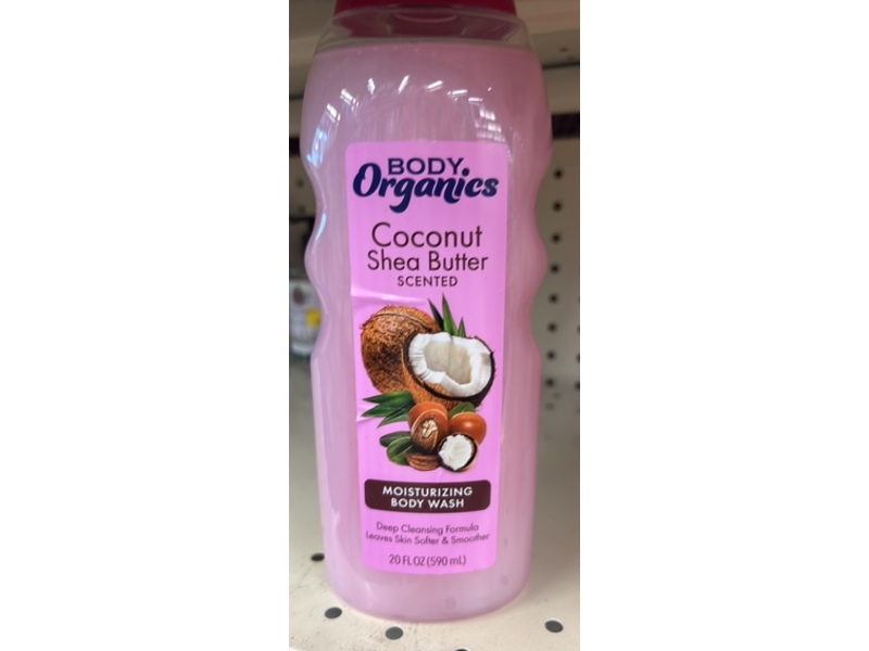 Body Organics Moisturizing Body Wash, Coconut Shea Butter Scented, 20 fl oz/590 mL