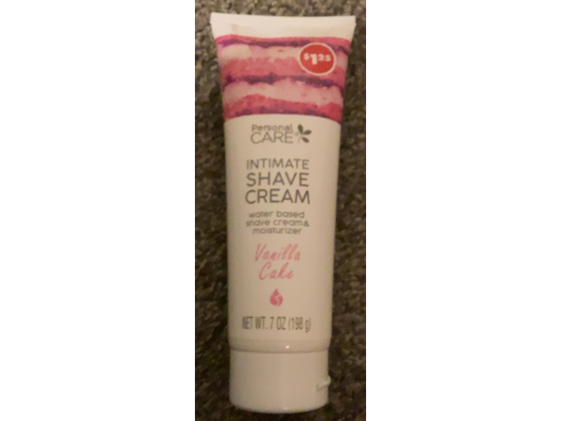 Personal Care Intimate Shave Cream, Vanilla Cake, 7 oz/198 g