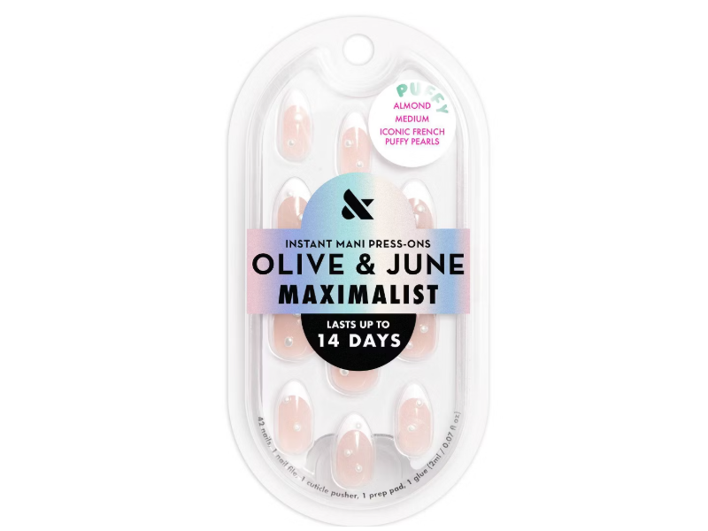 Olive & June Press-On Fake Nails, Puffy, 42 Count