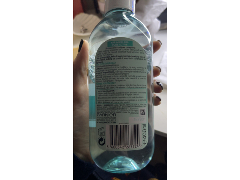 Garnier Skin Natural Pure Active Micellar Cleansing Water, 400 mL