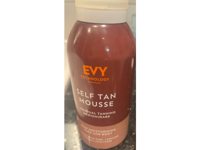 Evy Technology Self Tan Mousse, Medium Dark, 150 mL