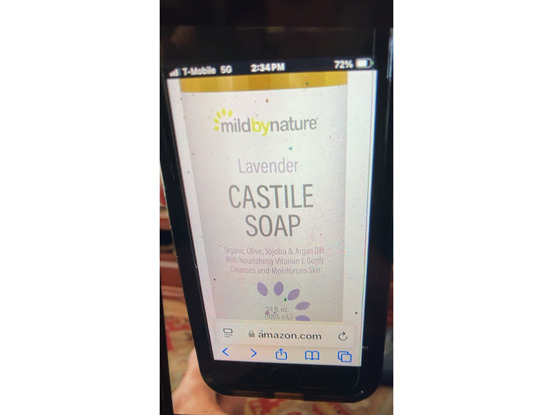 Mild By Nature Castile Soap, Lavender, 34 fl oz/1005 mL