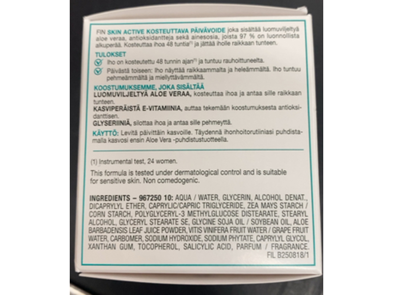 Garnier Skin Active Hydrating Moisturizer, Aloe Vera, 50 mL