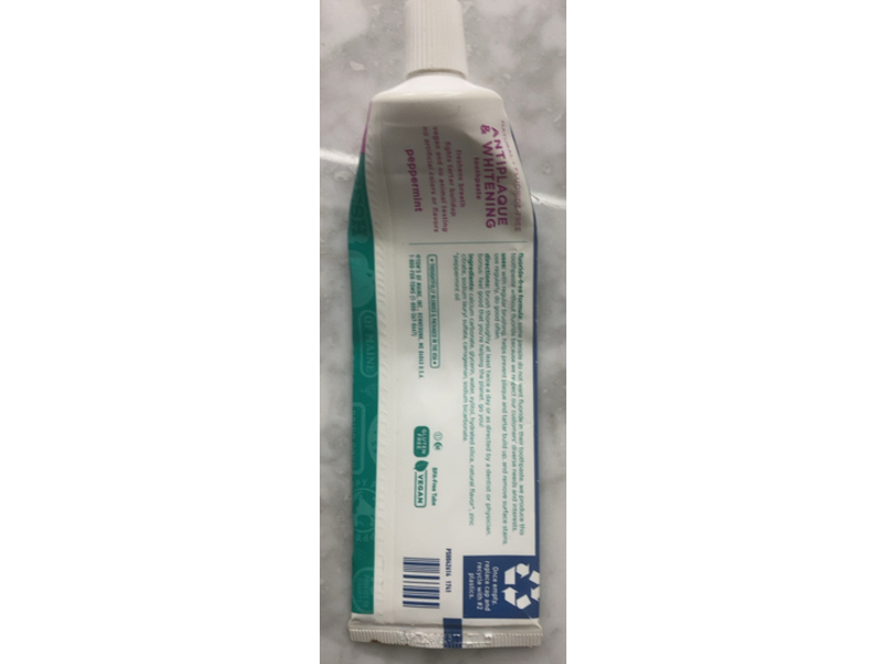 Toms Of Maine Antiplaque & Whitening Toothpaste, Peppermint, 5.5 oz/155.9 g, Pack Of 2