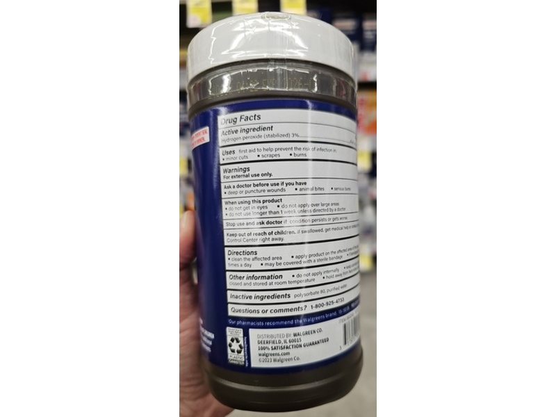 Walgreens 3% Hydrogen Peroxide Wipes, 40 Count