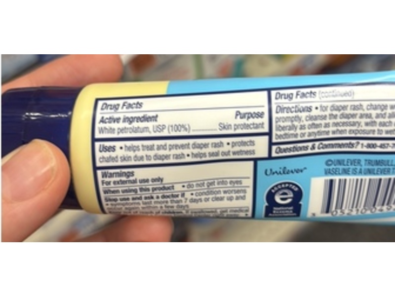 Vaseline Baby Healing Jelly, Fragrance Free, 1.75 oz/49 g