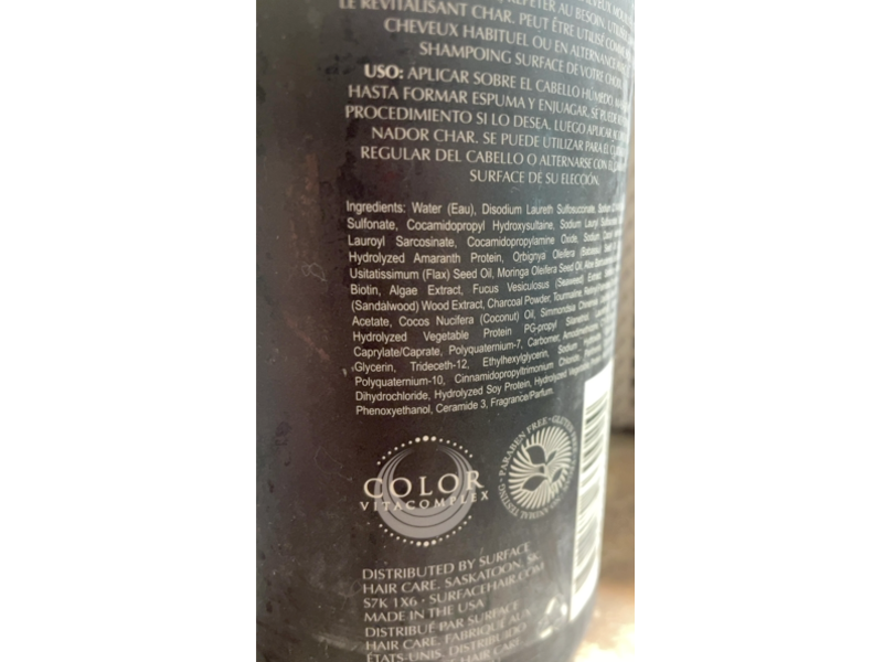 Surface Hair Texturizing Shampoo, Char, 33.8 fl oz/1 L