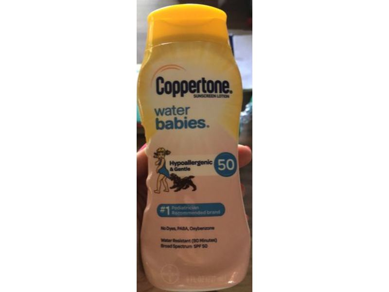Coppertone Water Babies Sunscreen Lotion, SPF 50, 8 fl oz/237 mL