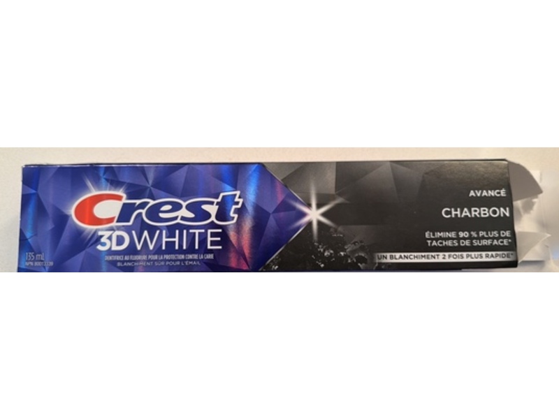 Crest 3D White Toothpaste, Charcoal, 135 mL