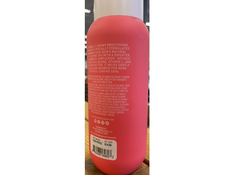 NatureWell Brightening Body Wash, Beamy, 13 fl oz/384 mL