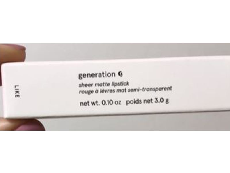 Glossier Generation Sheer Matte Lipstick, Like, 0.10 oz/3.0 g