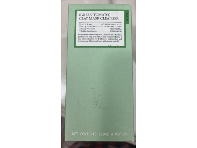 Fully Green Tomato Clay Mask Cleanser, 4.05 fl oz/120 mL