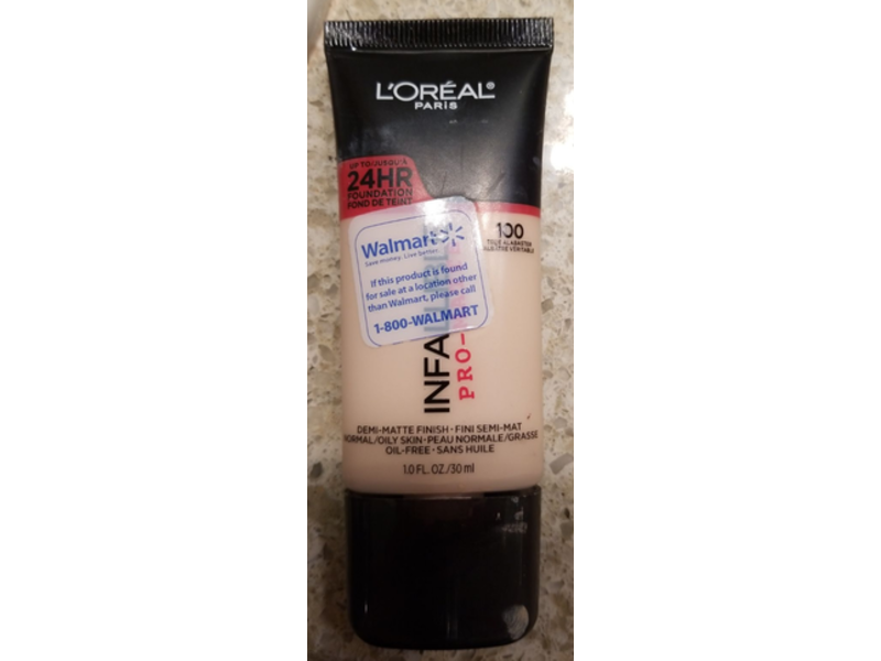 L'Oreal Paris Infallible Pro-Matte Foundation, True Alabaster 100, 1 fl oz/30 mL