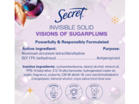 Secret Antipersperant & Deodorant, Visions Of SugarPlums, 2.6 oz - Image 5