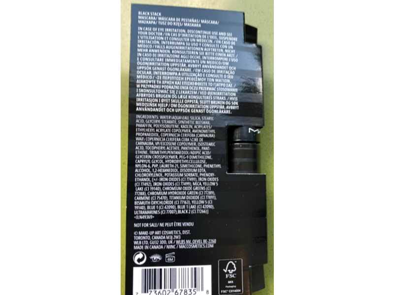 M.A.C Superstack Micro Brush Mascara, Black Stack, 0.1 oz/3 mL